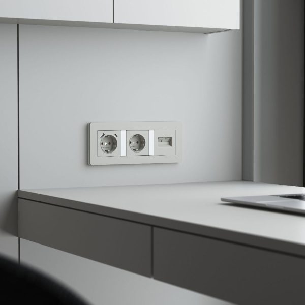 Накладка для двойной розетки Еthernet Werkel RJ-45 Дымчатый W1291104 — изображение 2